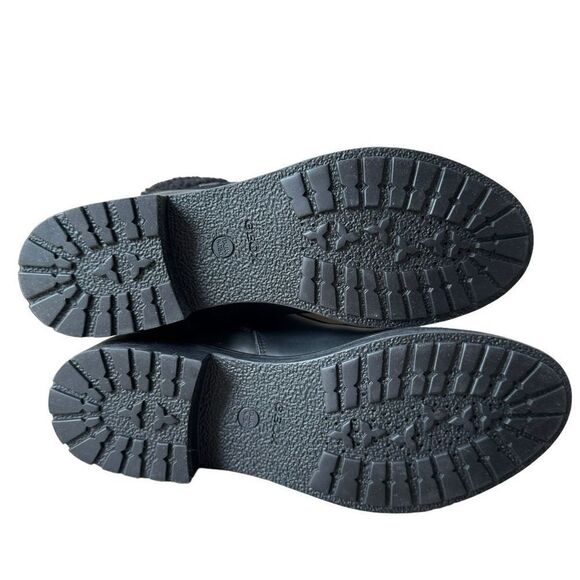 Geox Rawelle ABX faux shearling trim waterproof boots black leather sz 8/38 NWB - Picture 10 of 11